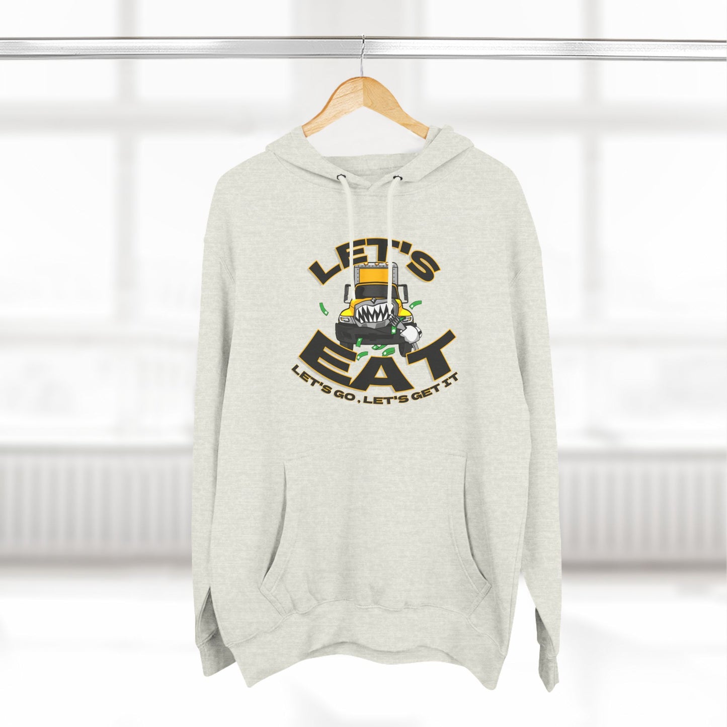 Three-Panel Fleece Hoodie